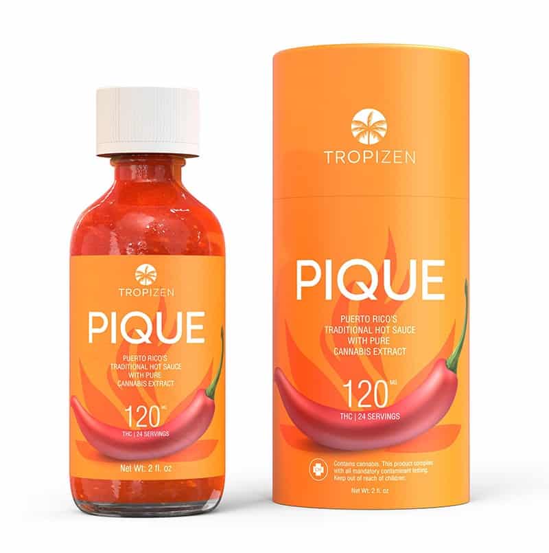 Tropizen's Cannabis Infused Traditional Pique Hot Sauce With THC