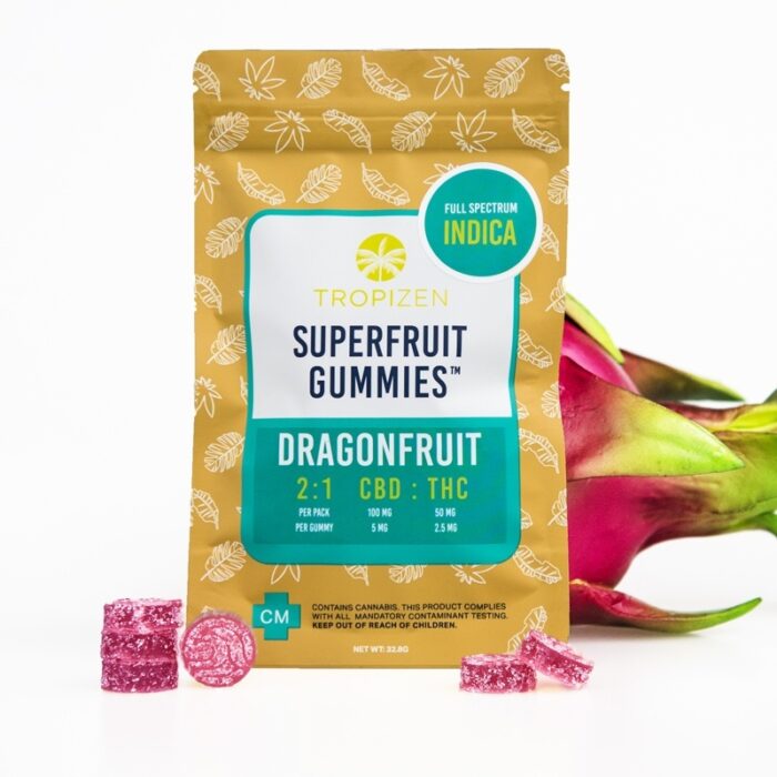 Tropizen's THC Infused Dragonfruit Superfruit Gummies