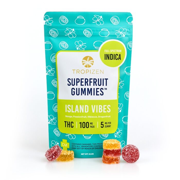 Tropizen's THC Infused Island Vibes Superfruit Gummies